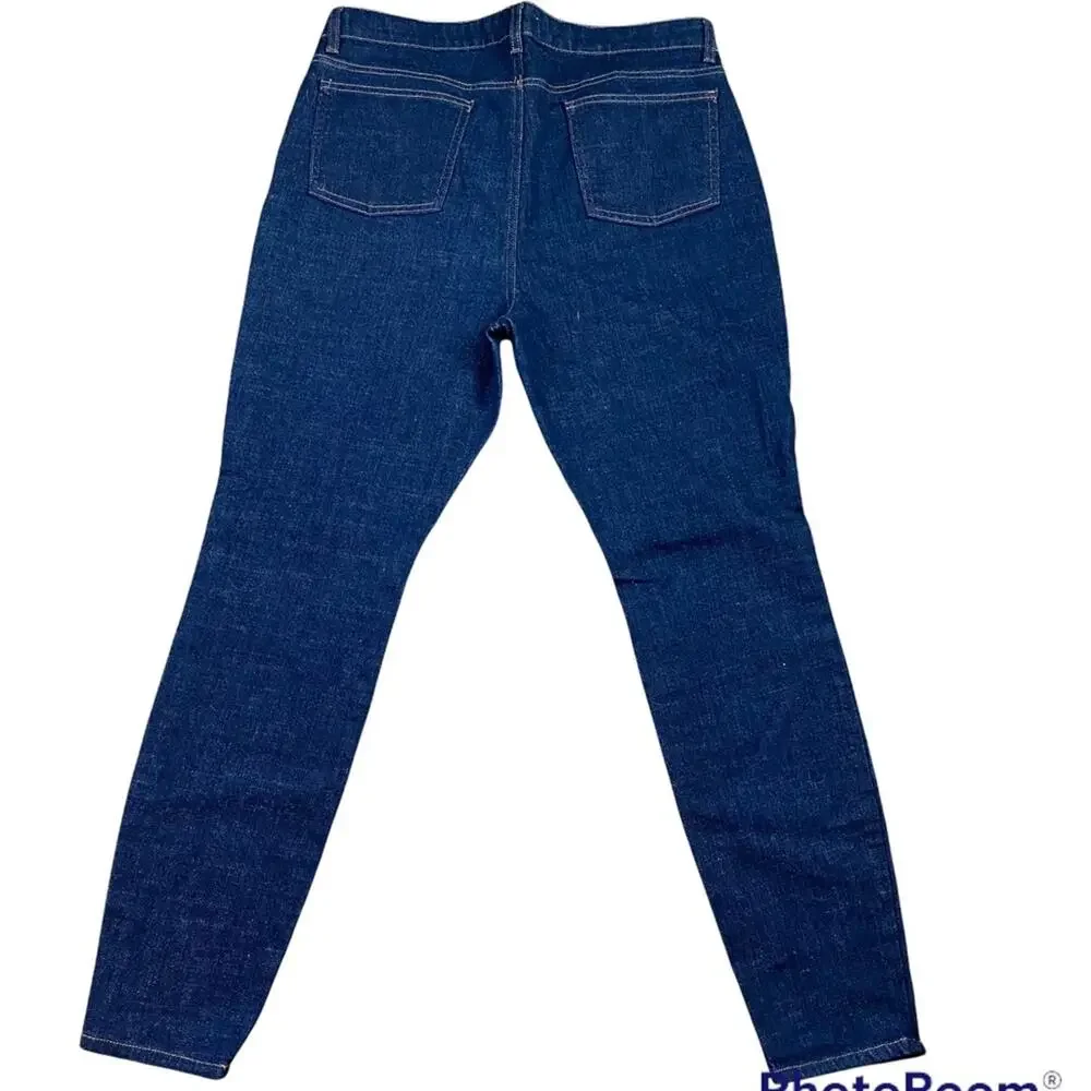 Eileen Fisher High Rise Jeans Sz 12 Dark Wash